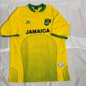 Diadora Yellow and Green Jamaica Soccer Jersey